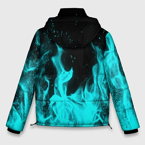 Мужская зимняя куртка R6S: Turquoise Flame / 3D-Черный – фото 2