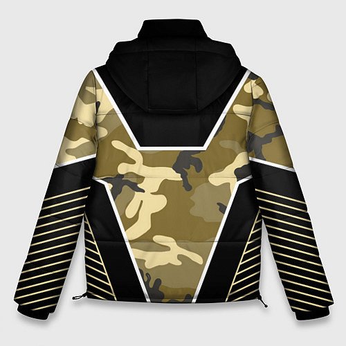 Мужская зимняя куртка CS:GO Khaki Camo / 3D-Черный – фото 2