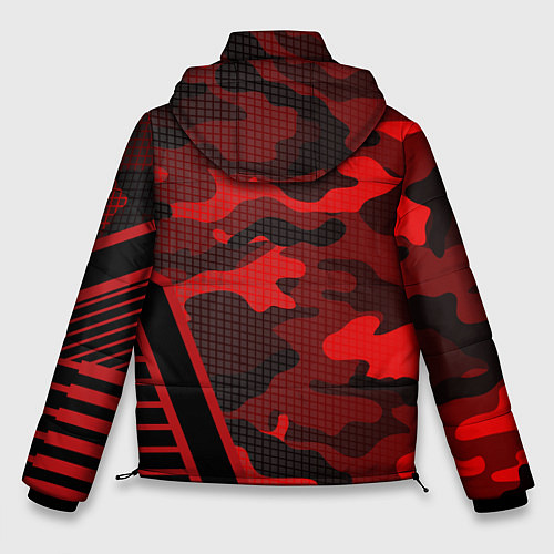 Мужская зимняя куртка CS:GO Red Camo / 3D-Черный – фото 2