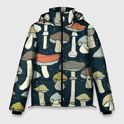 Куртка зимняя мужская Грибной лес, цвет: 3D-светло-серый