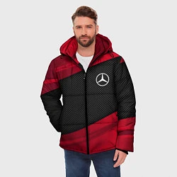 Куртка зимняя мужская Mercedes Benz: Red Sport, цвет: 3D-черный — фото 2