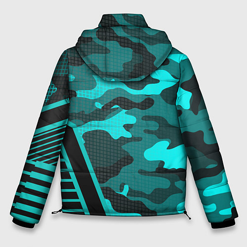 Мужская зимняя куртка CS:GO Blue Camo / 3D-Черный – фото 2