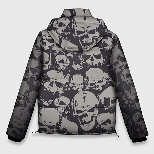 Мужская зимняя куртка Демонические черепа / 3D-Черный – фото 2