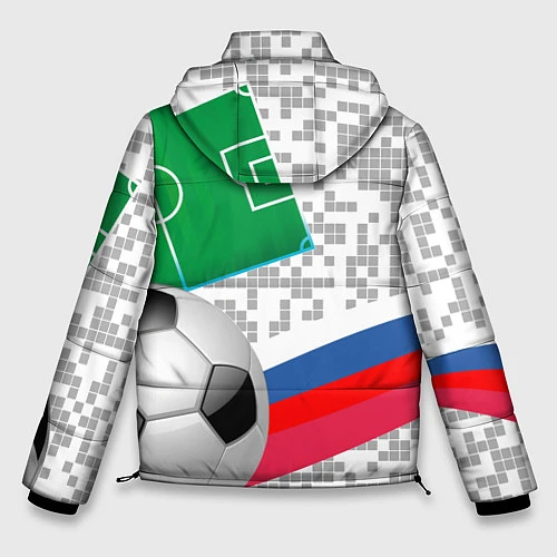 Мужская зимняя куртка Русский футбол / 3D-Черный – фото 2