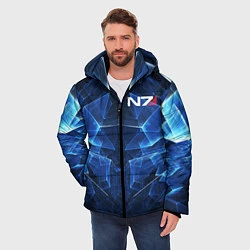 Куртка зимняя мужская Mass Effect: Blue Armor N7, цвет: 3D-черный — фото 2