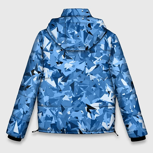 Мужская зимняя куртка Сине-бело-голубой лев / 3D-Черный – фото 2