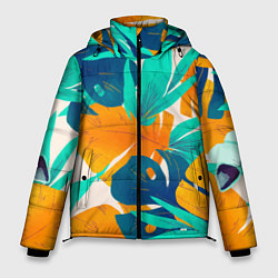 Куртка зимняя мужская Лазурные тропики, цвет: 3D-красный
