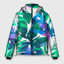 Куртка зимняя мужская Зеленые тропики, цвет: 3D-черный