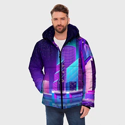 Куртка зимняя мужская Neon Nights, цвет: 3D-черный — фото 2