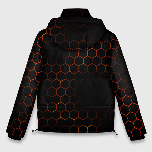 Мужская зимняя куртка Apex Legends: Orange Carbon / 3D-Красный – фото 2