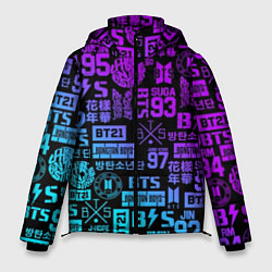 Куртка зимняя мужская BTS Logos, цвет: 3D-черный