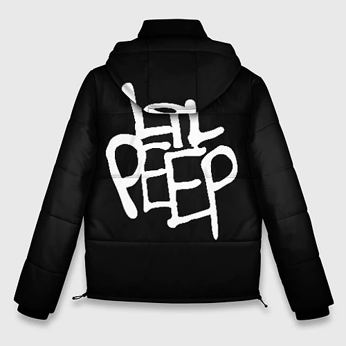Мужская зимняя куртка Lil Peep: Dark Angel / 3D-Черный – фото 2