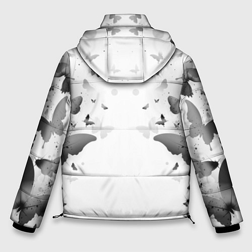 Мужская зимняя куртка BTS: Grey Butterflies / 3D-Черный – фото 2
