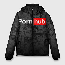 Куртка зимняя мужская PORNHUB AHEGAO, цвет: 3D-светло-серый