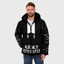 Куртка зимняя мужская BTS ARMY, цвет: 3D-черный — фото 2