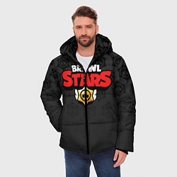 Куртка зимняя мужская Brawl Stars: Black Team, цвет: 3D-черный — фото 2