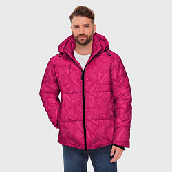 Куртка зимняя мужская Абстракция и фигуры, цвет: 3D-красный — фото 2