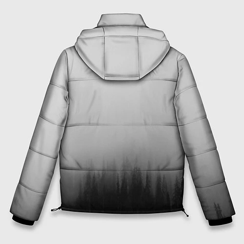 Мужская зимняя куртка Death Stranding Лес / 3D-Светло-серый – фото 2