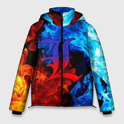 Куртка зимняя мужская L letter fire, цвет: 3D-черный