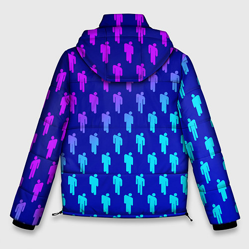 Мужская зимняя куртка Billie Eilish: Violet Pattern / 3D-Черный – фото 2