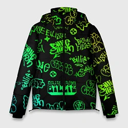 Куртка зимняя мужская BILLIE EILISH: Grunge Graffiti, цвет: 3D-красный