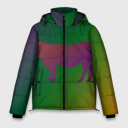 Куртка зимняя мужская Короватрехцветный градиент, цвет: 3D-черный