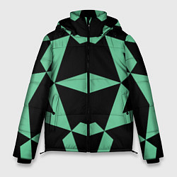 Куртка зимняя мужская Abstract zigzag pattern, цвет: 3D-черный