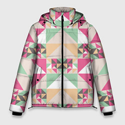 Куртка зимняя мужская Геометрическая иллюзия, цвет: 3D-черный