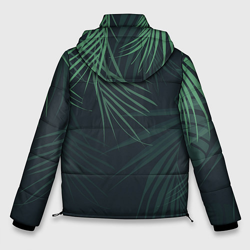 Мужская зимняя куртка Пальмовый узор / 3D-Черный – фото 2