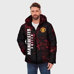 Куртка зимняя мужская Manchester United, цвет: 3D-черный — фото 2