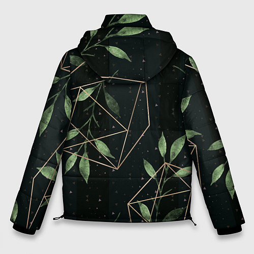 Мужская зимняя куртка Геометрия в природе / 3D-Черный – фото 2