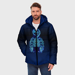 Куртка зимняя мужская Знаки Зодиака Скорпион, цвет: 3D-черный — фото 2