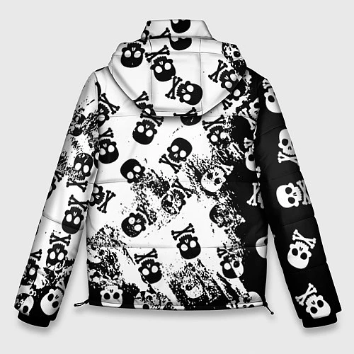 Мужская зимняя куртка Черепа / 3D-Черный – фото 2