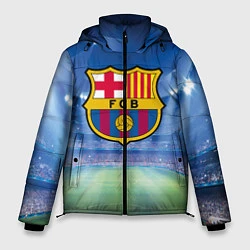 Куртка зимняя мужская FC Barcelona, цвет: 3D-светло-серый