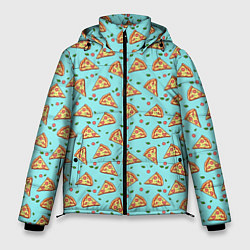 Куртка зимняя мужская Пицца, цвет: 3D-черный