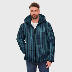 Куртка зимняя мужская Стильный узор, цвет: 3D-черный — фото 2