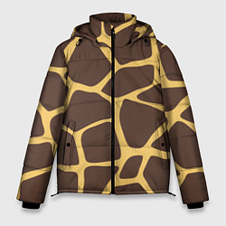 Куртка зимняя мужская Окрас жирафа, цвет: 3D-красный