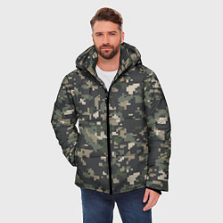 Куртка зимняя мужская Пиксельный камуфляж, цвет: 3D-черный — фото 2