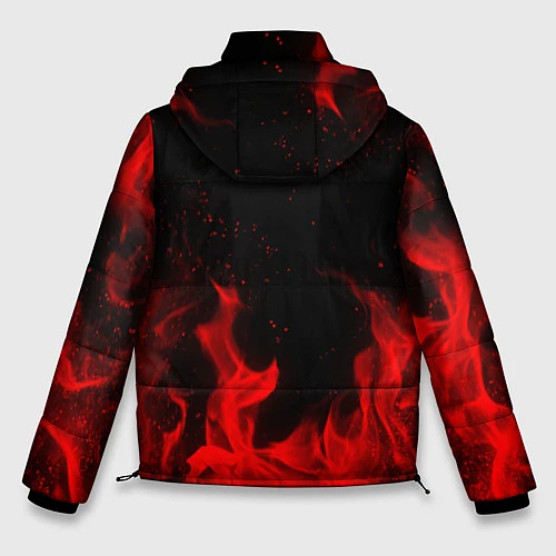 Мужская зимняя куртка CYBERPUNK 2077 KEANU REEVES / 3D-Красный – фото 2