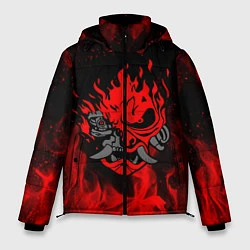 Куртка зимняя мужская CYBERPUNK 2077 KEANU REEVES, цвет: 3D-красный