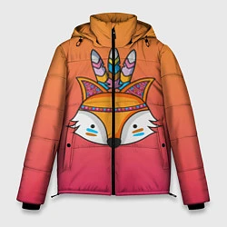 Куртка зимняя мужская Лиса Индеец, цвет: 3D-красный