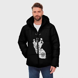 Куртка зимняя мужская Выжигющий Искру, цвет: 3D-черный — фото 2