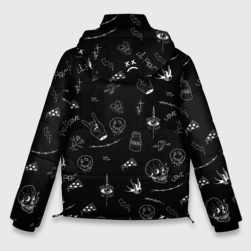 Мужская зимняя куртка LIL PEEP / 3D-Черный – фото 2