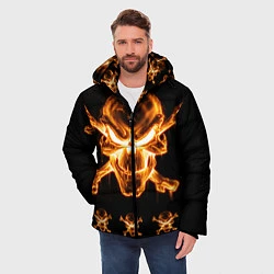 Куртка зимняя мужская Черепа, цвет: 3D-черный — фото 2