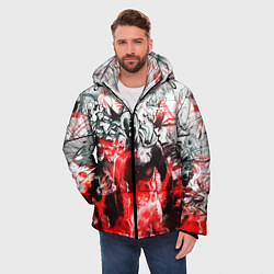 Куртка зимняя мужская One-Punch Man Collage, цвет: 3D-черный — фото 2