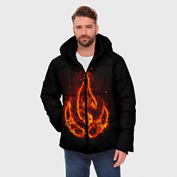 Куртка зимняя мужская Fire, цвет: 3D-красный — фото 2