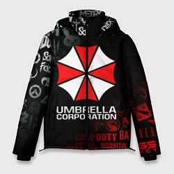 Куртка зимняя мужская RESIDENT EVIL UMBRELLA CORP, цвет: 3D-черный