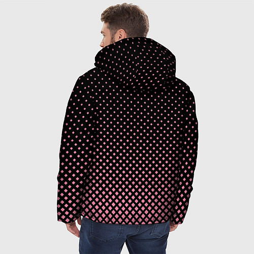 Мужская зимняя куртка Ромбы / 3D-Светло-серый – фото 4