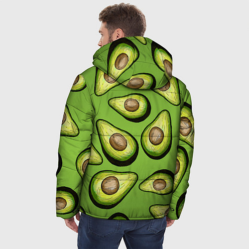 Мужская зимняя куртка Люблю авокадо / 3D-Светло-серый – фото 4