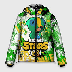 Куртка зимняя мужская Brawl Stars Leon, цвет: 3D-черный